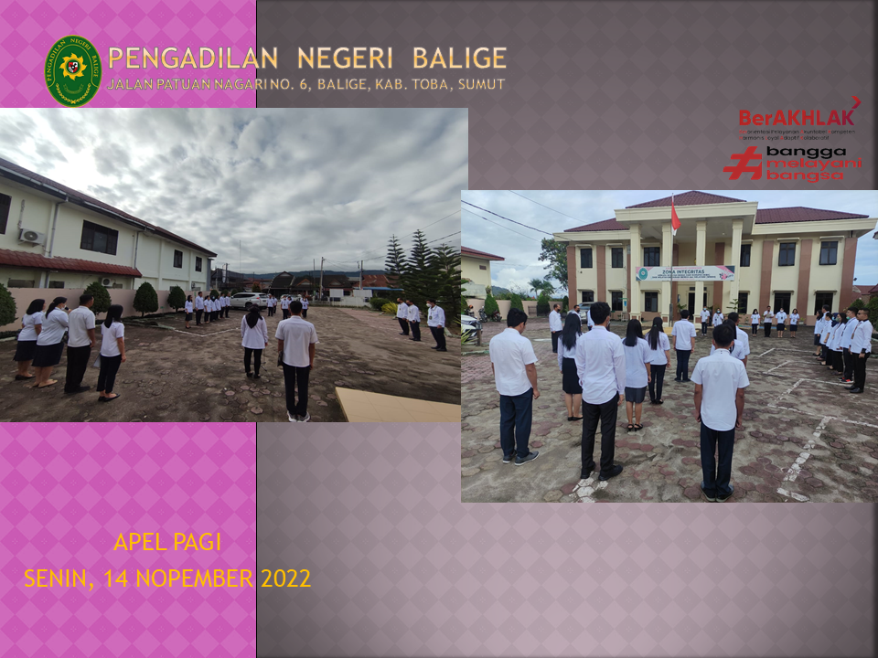 APEL PAGI PENGADILAN NEGERI BALIGE, 14 NOPEMBER 2022